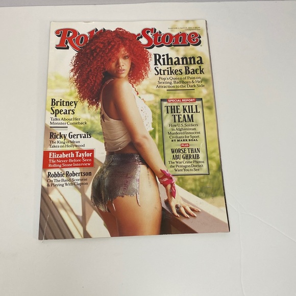 Rolling Stone Mag 2011-#1128-Rihanna-Gervais-Britney Spears-Liz Taylor-War. - Picture 11 of 11